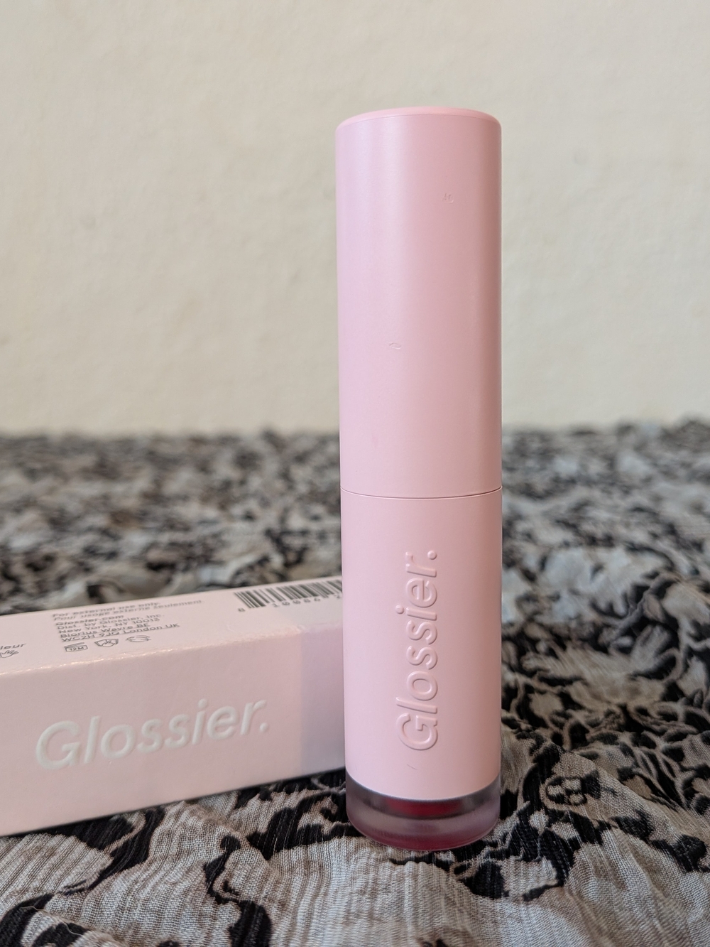 Glossier Pink G Suite Soft Lip Creme Jet - Soft Pink/Red NIB